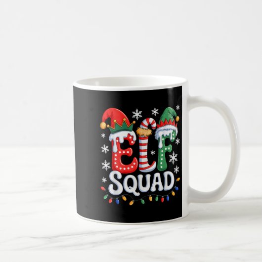 Mug Super Elf Squad Elf Famille de Noël Correspondant  (Droite)