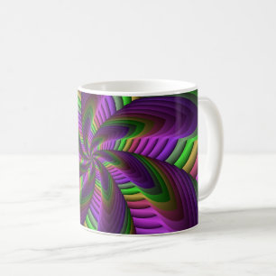 Mug Super Énergétique coloré Neon Motif fractal