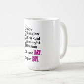 Mug Super Gay (Devant droit)