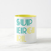 Mug Super girl Green and Yellow (Centre)
