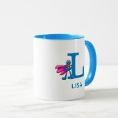 Mug Super Grover Ajouter Votre Nom Et Monogram L (Devant droit)