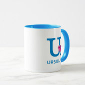 Mug Super Grover Ajouter Votre Nom Et Monogram U (Devant droit)