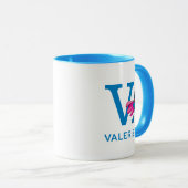 Mug Super Grover Ajouter Votre Nom Et Monogram V (Devant droit)