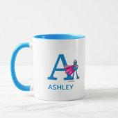Mug Super Grover Ajouter Votre Nom Et Monogramme A (Gauche)