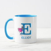 Mug Super Grover Ajouter Votre Nom Et Monogramme E (Gauche)