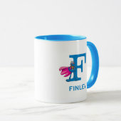 Mug Super Grover Ajouter Votre Nom Et Monogramme F (Devant droit)