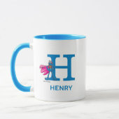 Mug Super Grover Ajouter Votre Nom Et Monogramme H (Gauche)