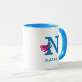Mug Super Grover Ajouter Votre Nom Et Monogramme N (Devant droit)