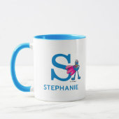 Mug Super Grover Ajouter Votre Nom Et Monogramme S (Gauche)