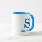 Mug Super Grover Ajouter Votre Nom Et Monogramme S (Devant droit)
