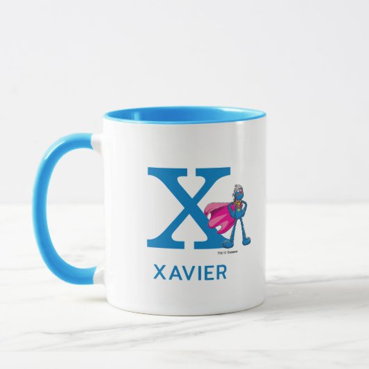 Mug Super Grover Ajouter Votre Nom Et Monogramme X (Gauche)
