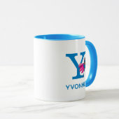 Mug Super Grover Ajouter Votre Nom Et Monogramme Y (Devant droit)