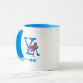 Mug Super Grover Ajouter Votre Nom Et Monogramme Y (Devant gauche)