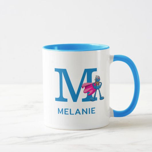 Mug Super Grover Ajouter Votre Nom Et Votre Monogramme (Droite)