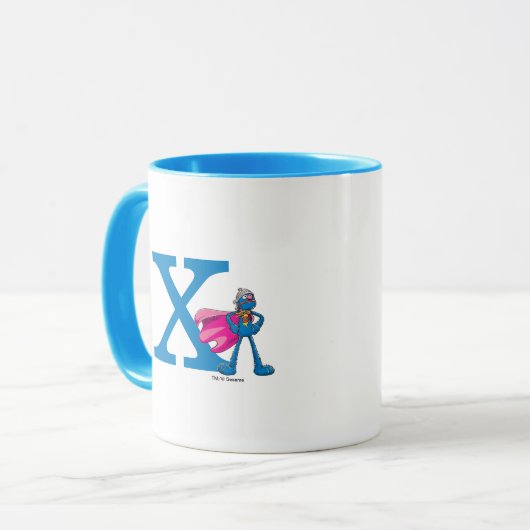 Mug Super Grover Monogramme X (Devant gauche)