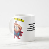 Mug Super Hero SUPPERMAN Funny Office Cadeau (Devant gauche)