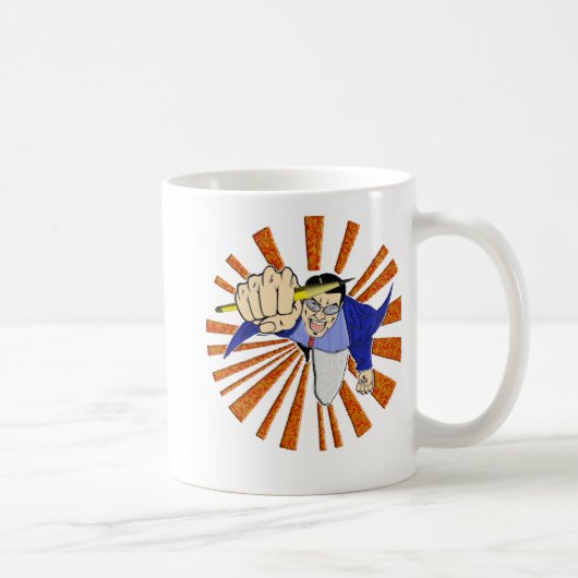 Mug Super héros avec le crayon (Droite)