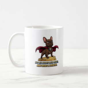 Mug Super-héros Bouledogue Français Mignon Design de H