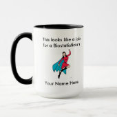 Mug Super héros de femelle de Biostatistician (Gauche)