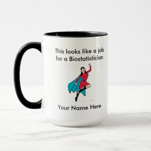 Mug Super héros de femelle de Biostatistician