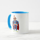 Mug Super héros de singe de chaussette (Devant gauche)