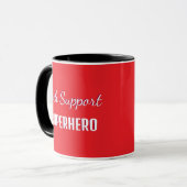 Mug Super-héros du soutien technique humour drôle mono (Devant gauche)