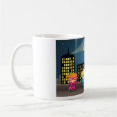 Mug Super héros mignon d'horizon pour des enfants (Gauche)