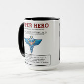 Mug Super-héros radiologue – Cadeau médical amusant (Devant gauche)