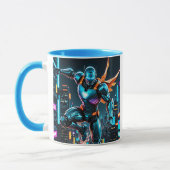 Mug Super héros robot futuriste en armure high-tech. (Gauche)