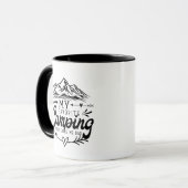 Mug Super idée de camping papa ami art de mots (Devant gauche)