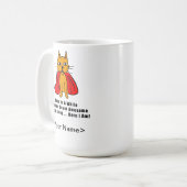 Mug Super incroyable Chat orange avec Red Cape (Devant gauche)
