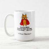 Mug Super incroyable Chat orange avec Red Cape (Gauche)