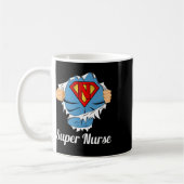 Mug Super infirmière superpuissance (Gauche)