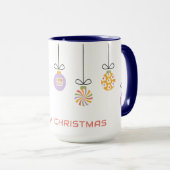 Mug Super Joyeux Noël Décorations Baubles (Devant droit)