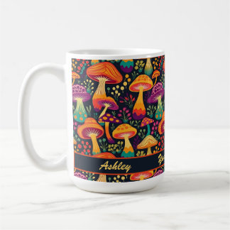 Mug Super les années 70 Champignons Motif Personnalisé
