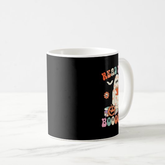 Mug Super Lire Plus Livres Joli Ghost Boo Funny Hallow (Devant droit)