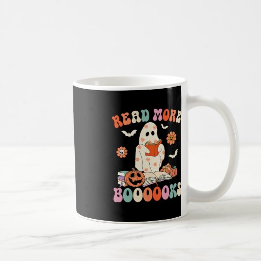 Mug Super Lire Plus Livres Joli Ghost Boo Funny Hallow (Droite)