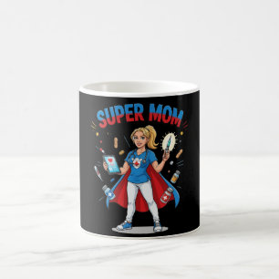 Mug Super Maman Infirmière Super-héroïne Typographie