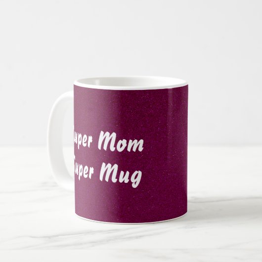 Mug super maman moderne abstrait parties scintillant v (Devant gauche)