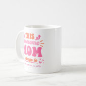 Mug Super Maman Rose Orange (Devant gauche)