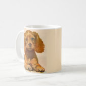 Mug super mignon 1940s cocker spaniel chiot (Devant gauche)