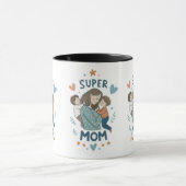 Mug "Super MOM" - Célébrez la maternité chaque jou (Centre)