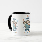 Mug "Super MOM" - Célébrez la maternité chaque jou (Devant gauche)
