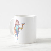 Mug Super Mom, Funny Mothers Day cafouille (Devant gauche)