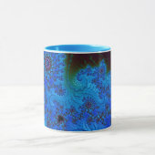 Mug Super Moody Blue Fractal Mandelbrot Spirales (Centre)