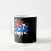 Mug Super Oncle Funny Cool Comic Héros de dessin animé (Devant gauche)