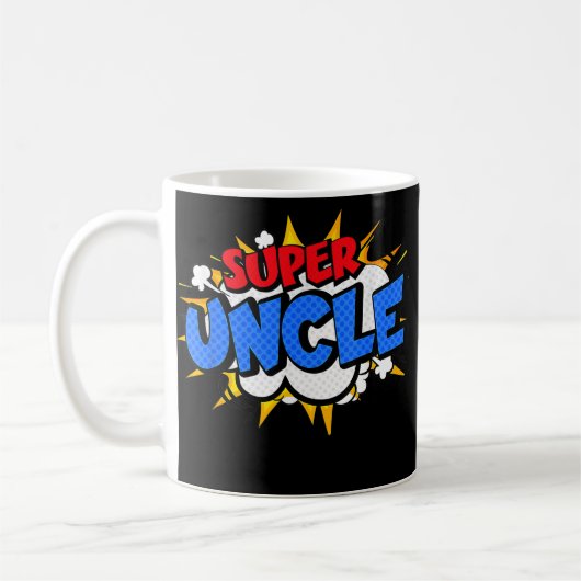 Mug Super Oncle Funny Cool Comic Héros de dessin animé (Gauche)