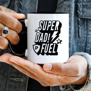 Mug Super Papa Carburant Superhero amusant Comique Mon