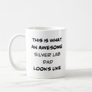 Mug super papa de laboratoire d'argent