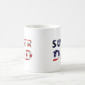 Mug Super Papa et le drapeau américain (Centre)